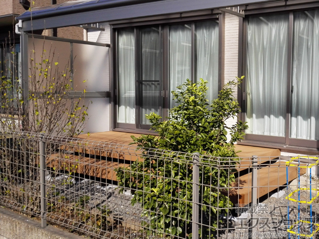 東京都あきる野市ののウッドデッキ リウッドデッキ 200 施工例