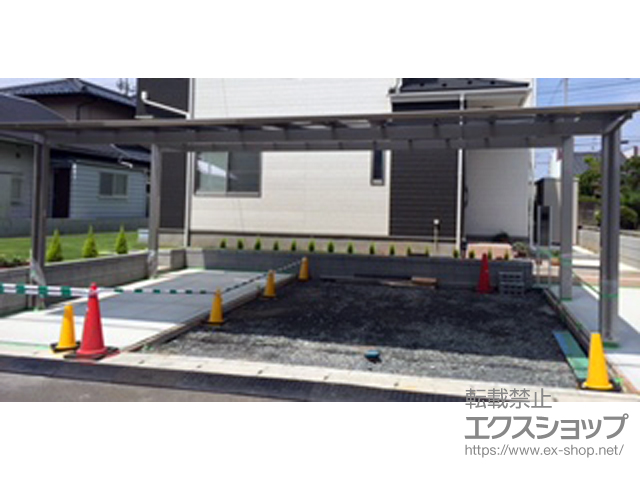 茨城県ひたちなか市ののカーポート スマートポート トリプルワイド 積雪〜20cm対応 施工例