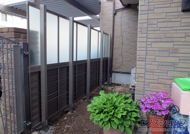 愛知県犬山市ののフェンス・柵 ライシスフェンス 上段:P型/下段:13型  多段柱仕様（2段） 施工例