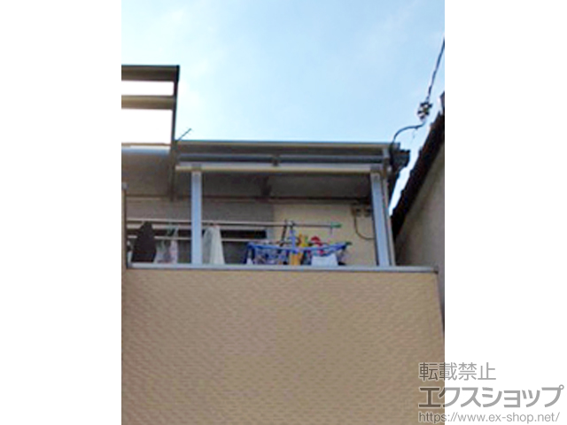 京都府京都市ののバルコニー・ベランダ屋根 ヴェクターテラス F型 屋根タイプ 単体 積雪〜20cm対応＋ヴェクターテラス用前面奥行違い用部材 施工例