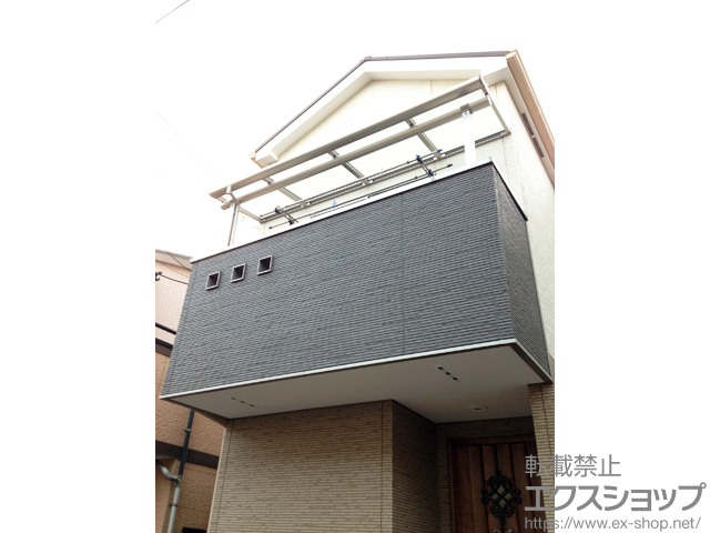 東京都杉並区ののバルコニー・ベランダ屋根 プレシオステラス F型 屋根タイプ 単体 積雪〜20cm対応 施工例