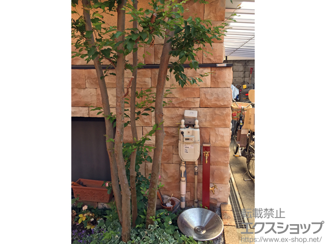 東京都世田谷区のの立水栓・ガーデンシンク スプレスタンド 蛇口2個セット 施工例