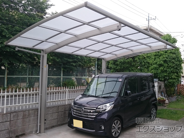 埼玉県所沢市ののカーポート プレシオスポート 積雪〜20cm対応＋着脱式サポート2本入 施工例