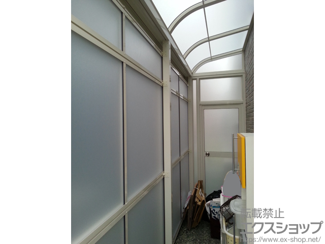 大阪府八尾市ののストックヤード サンクストックヤード R型 パネルタイプ ヤード仕様  積雪〜20cm対応 施工例