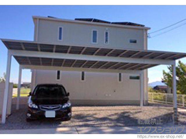 三重県四日市市ののカーポート アーキデュオ ワイド 3台用 積雪〜20cm対応 施工例