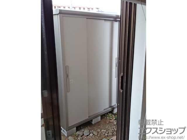 東京都稲城市のの物置・屋外倉庫 エスモ 一般型(ESD-1309AGL PW) 施工例