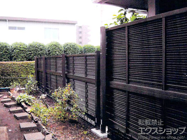 神奈川県相模原市ののフェンス・柵 ライシスフェンス13型 アルミ多段柱施工 施工例