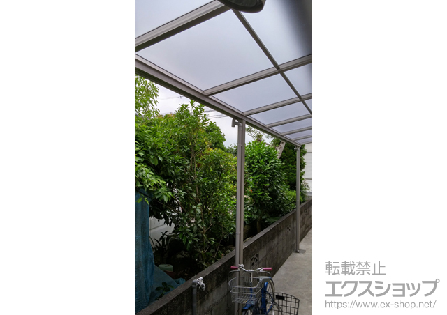 宮崎県延岡市ののテラス屋根 ヴェクターテラス F型 テラスタイプ 連棟 積雪〜20cm対応 施工例