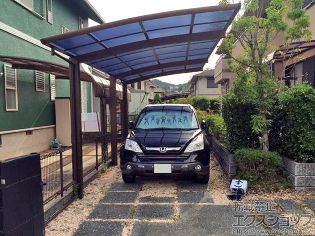 兵庫県川辺郡猪名川町ののカーポート レイナポートグラン 延長　積雪〜20cm対応 施工例