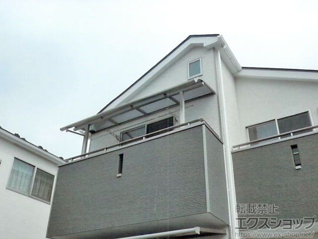 福島県郡山市のLIXIL リクシル（トステム）のバルコニー・ベランダ屋根 ライザーテラスII R型 屋根タイプ 単体 積雪〜20cm対応 施工例