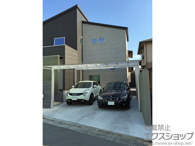 大阪府堺市ののカーポート アーキデュオ ワイド 積雪〜20cm対応 施工例