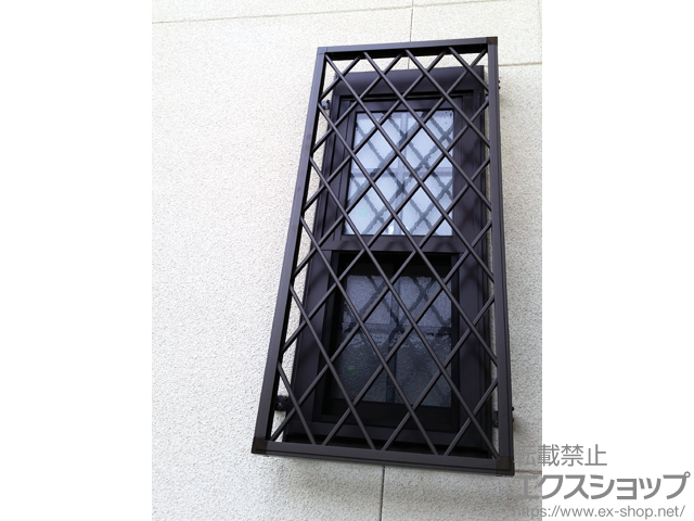 大阪府三島郡島本町のLIXIL リクシル（トステム）の面格子・窓格子 アルミ面格子 ヒシクロス 施工例