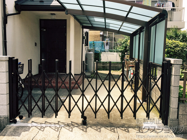 神奈川県横浜市ののカーゲート トリップゲート RB型 ノンレール 片開き 施工例