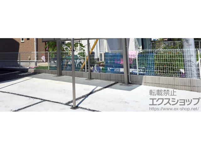 群馬県前橋市ののフェンス・柵 イーネットフェンス1F型 自由柱タイプ 施工例