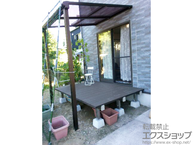 島根県松江市ののテラス屋根 ヴェクターテラス F型 テラスタイプ 単体 積雪〜20cm対応 施工例