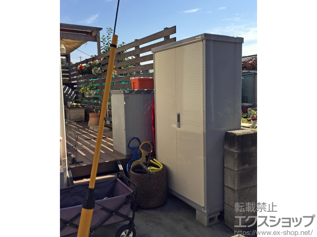 東京都小平市のの物置・屋外倉庫 アイビーストッカー（BJX-115E　FW） 施工例