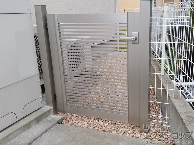 福岡県福岡市のの門扉 エクスライン門扉1型 片開き 門柱使用 施工例