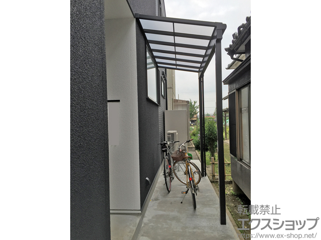 石川県金沢市のLIXIL リクシル（トステム）のテラス屋根 ライザーテラスII F型 3000 テラスタイプ 単体 積雪〜100cm対応 施工例