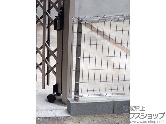 埼玉県富士見市ののフェンス・柵 イーネットフェンス1F型 自由柱タイプ 施工例