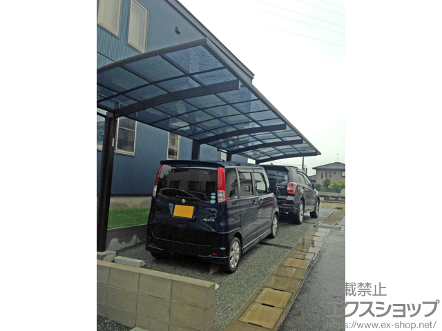 熊本県熊本市ののカーポート プレシオスポート 縦連棟 積雪〜20cm対応 施工例