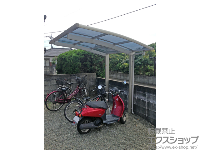 熊本県八代市ののサイクルポート・駐輪場 プレシオスポート ミニ 積雪〜20cm対応 施工例