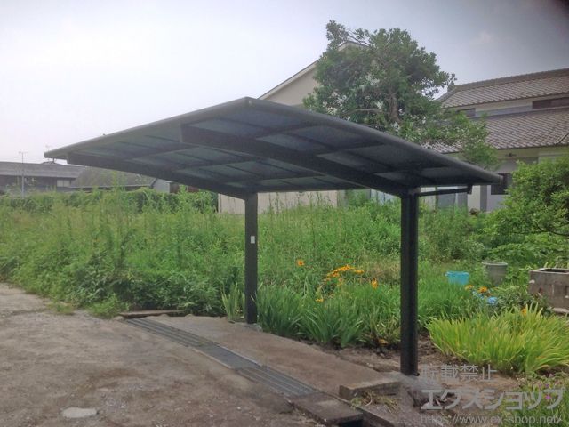 大分県速見郡日出町のLIXIL リクシル（トステム）のカーポート カーブポートシグマIII 積雪〜20cm対応 施工例