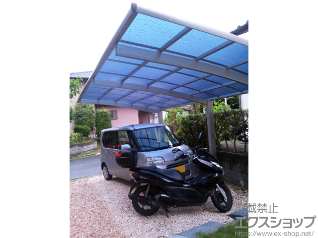 奈良県奈良市ののカーポート レイナポートグラン 延長　積雪〜20cm対応 施工例