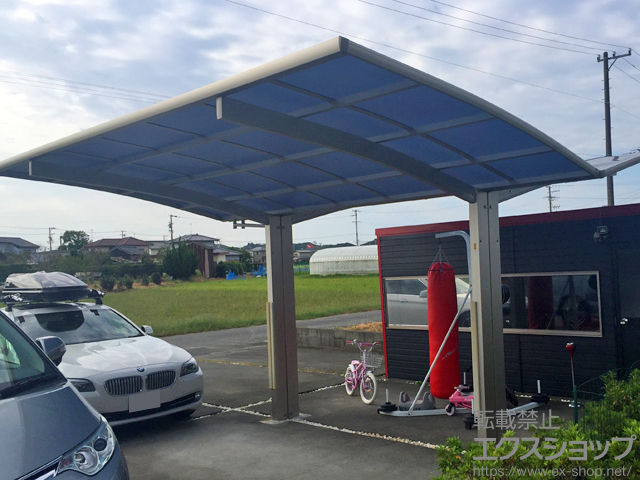 静岡県菊川市ののカーポート プレシオスポート Y合掌 積雪〜20cm対応 施工例