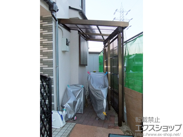 神奈川県川崎市のLIXIL リクシル（トステム）のテラス屋根 ナーラテラス 1500 テラスタイプ 単体 積雪〜50cm対応 施工例