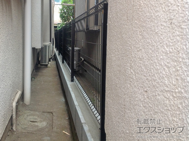 東京都文京区ののフェンス・柵 イーネットフェンス1F型 自由柱タイプ 施工例