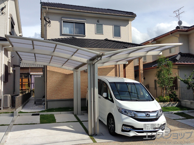 福岡県福岡市ののカーポート プレシオスポート Y合掌 積雪〜20cm対応 施工例