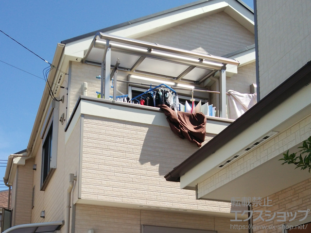 神奈川県座間市ののバルコニー・ベランダ屋根 ヴェクターテラス R型 屋根タイプ 単体 積雪〜20cm対応 施工例