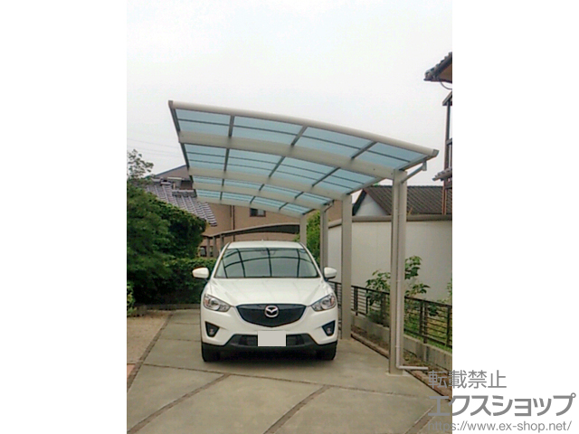 岡山県総社市ののカーポート レイナポートグラン 縦連棟　積雪〜20cm対応 施工例