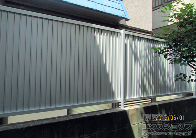 福岡県福岡市ののフェンス・柵 プレスタフェンス 6型 たて目隠し フリーポールタイプ 施工例