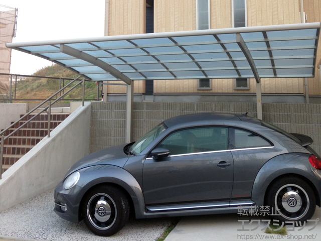 福岡県北九州市ののカーポート レイナポートグラン　積雪〜20cm対応＋屋根ふき材補強部品（1セット） 施工例