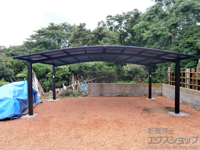 千葉県千葉市のLIXIL リクシル（トステム）のカーポート カーブポートシグマIII ワイド 積雪〜20cm対応 施工例