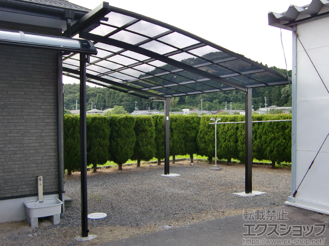 福島県いわき市のLIXIL リクシル（トステム）のカーポート ルーフポートシグマIII 積雪〜20cm対応 施工例