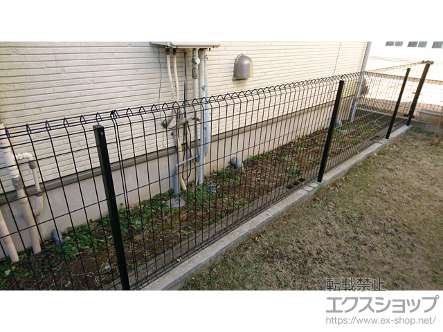 千葉県柏市ののフェンス・柵 イーネットフェンス1F型 自由柱タイプ 施工例