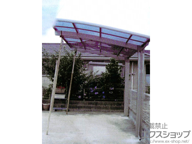 千葉県木更津市のLIXIL リクシル（トステム）のカーポート カーブポートシグマIII 積雪〜20cm対応 施工例