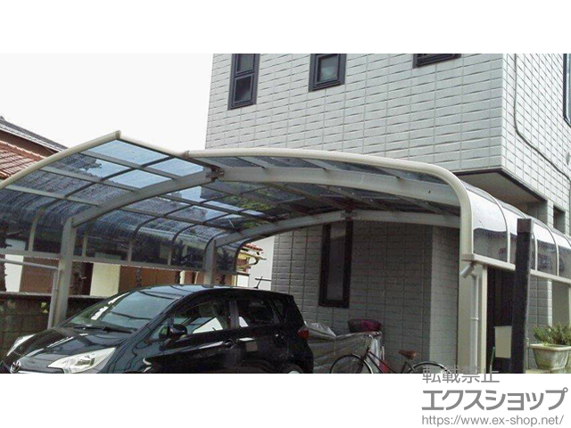 神奈川県藤沢市ののカーポート プレシオスポート アルファ M合掌 積雪〜20cm対応 施工例