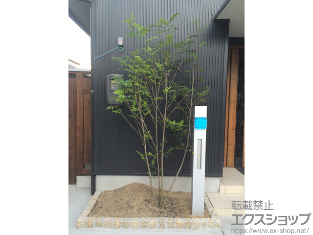 広島県福山市のの機能門柱・ポスト ファンクションユニット ウィルモダンスリム 施工例