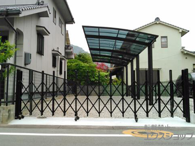 広島県三原市ののカーゲート トリップゲート RB型 ノンレール 片開き 41S 施工例