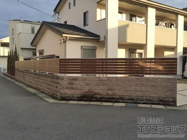 兵庫県姫路市ののフェンス・柵 ジオーナフェンス YS型 マテリアルカラー フリーポールタイプ 施工例