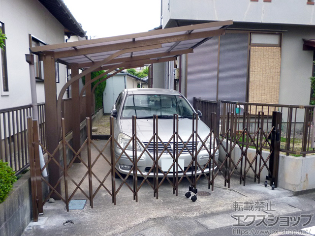 福岡県春日市ののカーゲート トリップゲート RA型 ノンレール 片開き 35Ｓ 施工例