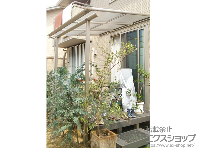 岡山県倉敷市ののテラス屋根 プレシオステラス F型 テラスタイプ 単体 積雪〜20cm対応 施工例