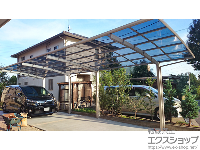 茨城県水戸市ののカーポート レイナポートグラン 縦連棟　積雪〜20cm対応 施工例