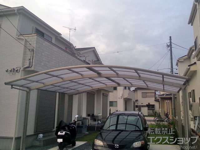 千葉県白井市ののカーポート プレシオスポート ワイド 積雪〜20cm対応 施工例