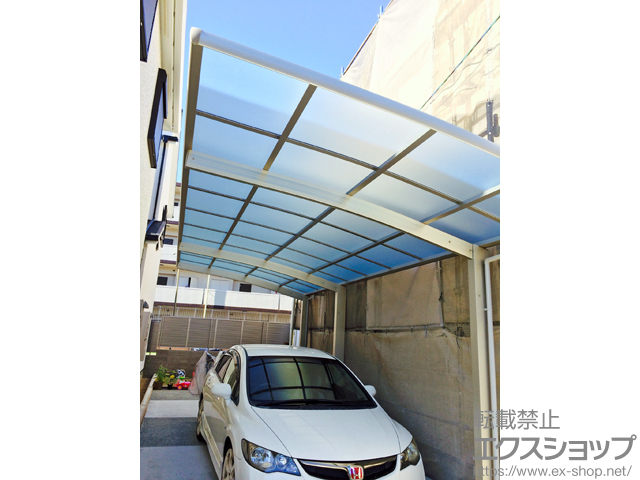 大阪府八尾市ののカーポート レイナポートグラン 延長　積雪〜20cm対応 施工例