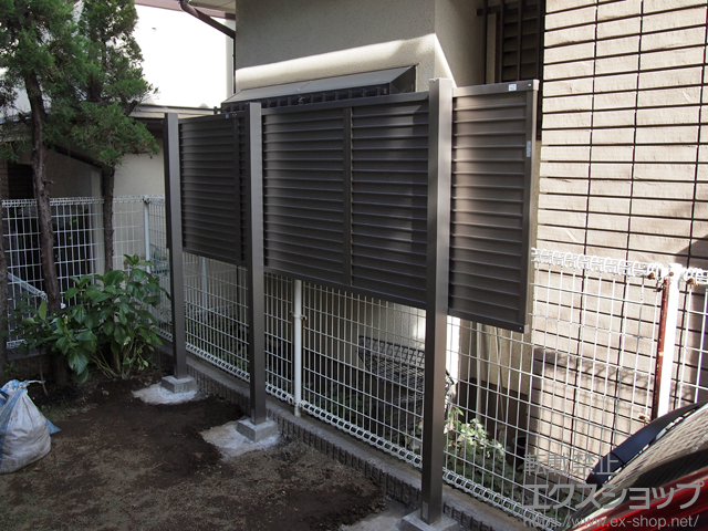 東京都杉並区ののフェンス・柵 プレスタフェンス5型  多段柱仕様(1段) 施工例