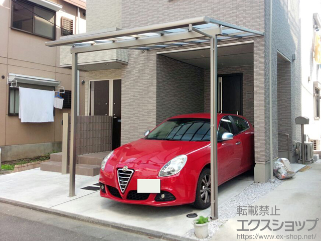 東京都品川区のLIXIL リクシル（トステム）のテラス屋根 ライザーテラスII F型 テラスタイプ 単体 積雪〜20cm対応 施工例